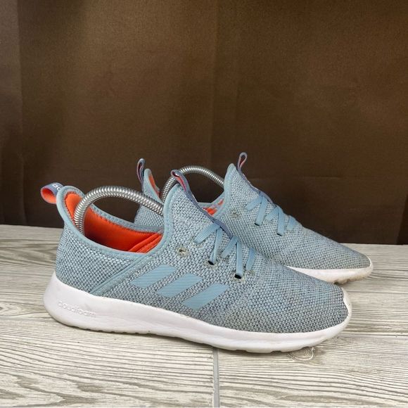Adidas Cloudfoam Pure Blue Running Shoes Sneaker Womens 7.5 - Picture 1 of 8